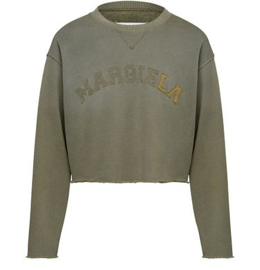 Logo vintage cotton cropped sweatshirt - MAISON MARGIELA | 24S (APAC/EU)