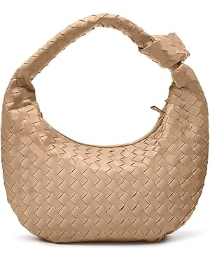 Woven Purse - Woven Tote bag for Women - Knotted Large Slouchy Hobo Shoulder Handbags - Soft Vega... | Amazon (US)