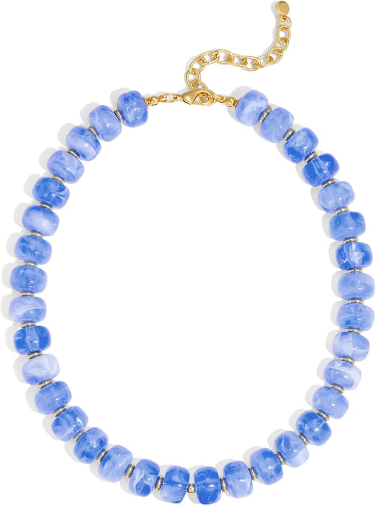 LILIE&WHITE Resin Chunky Beaded Necklace for Women Minimalistic Modern Statement Necklace Jewelry... | Amazon (US)