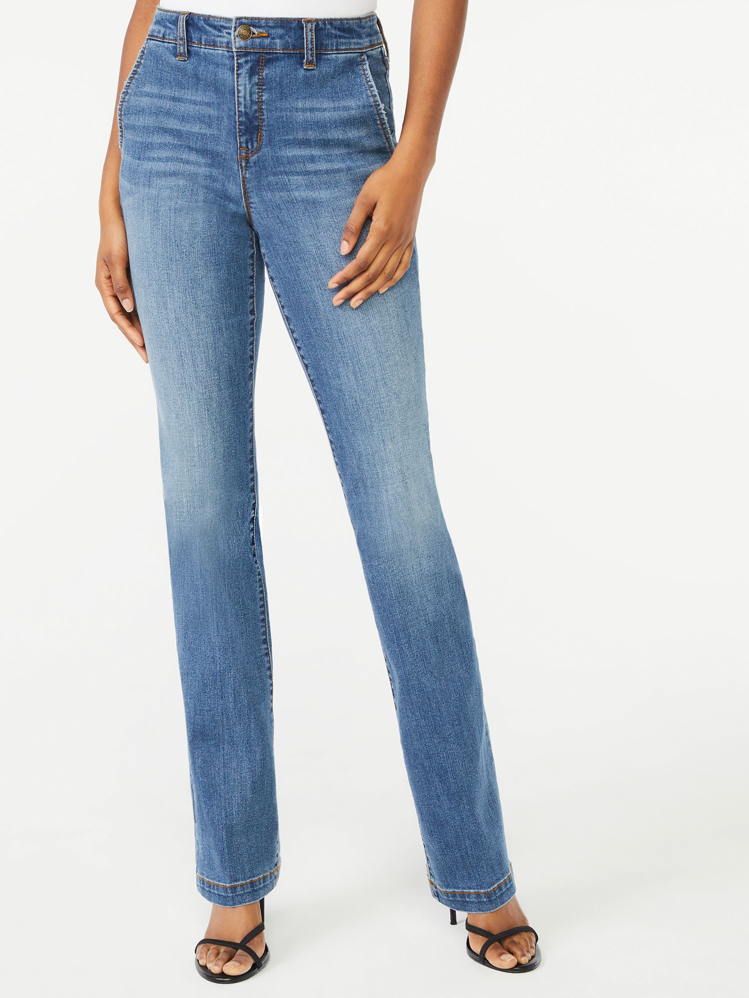 Scoop Women's Memphis Slim Fit Trouser Jeans - Walmart.com | Walmart (US)