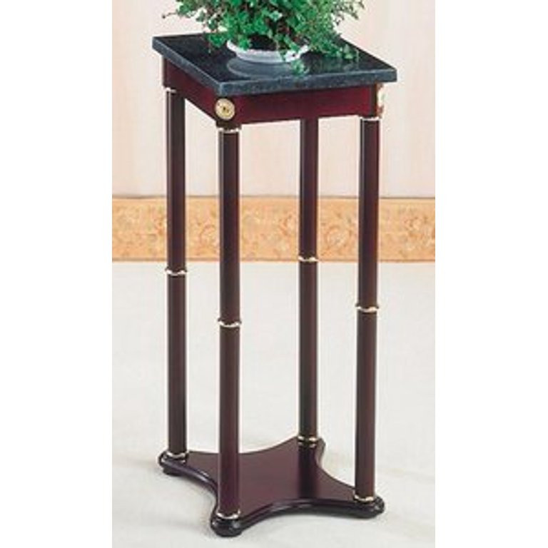 Legacy Decor 28 Inch Cherry Wood Square Plant Stand, Telephone Stand, Vase Stand with Square Gree... | Walmart (US)