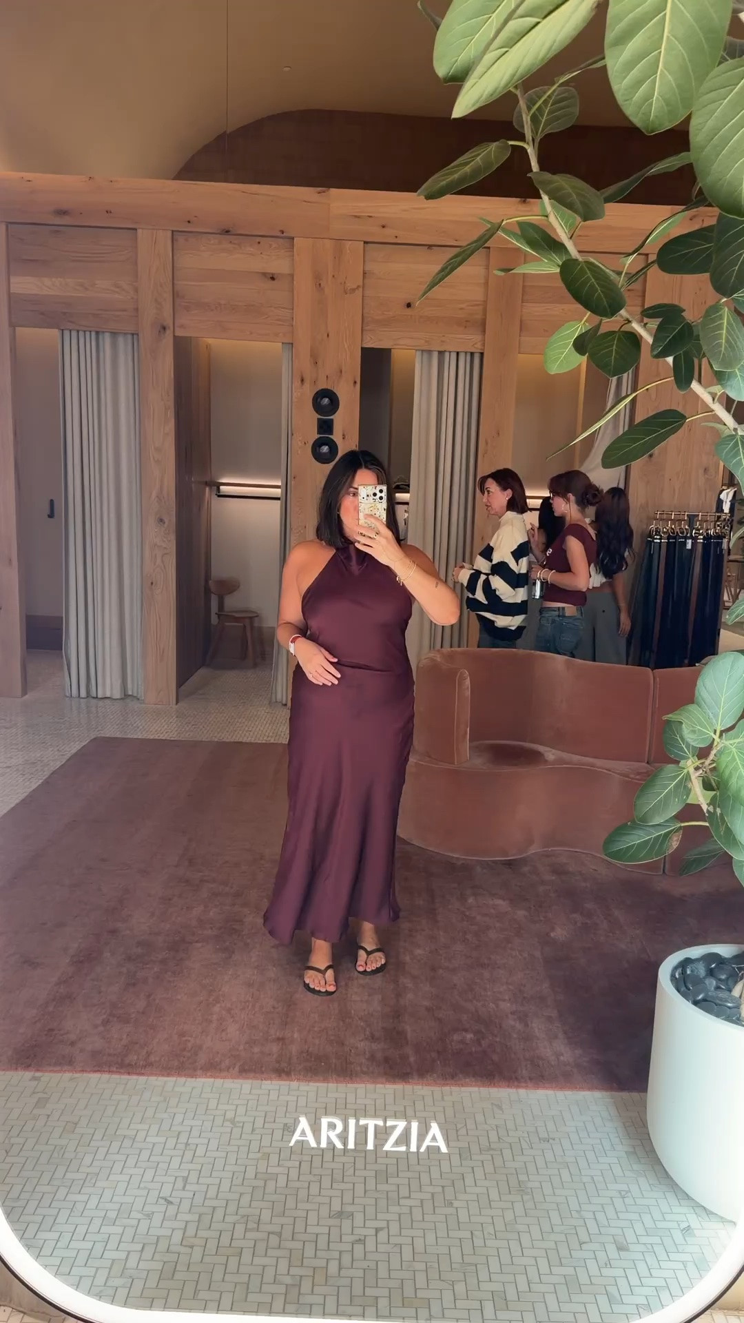Size 10 maxi satin dress for fall or holiday.