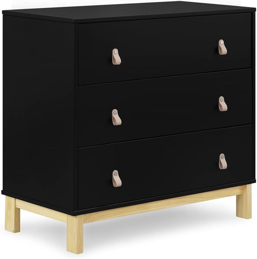 GAP babyGap Legacy 3 Drawer Dresser with Leather Pulls, Ebony/Natural | Amazon (US)