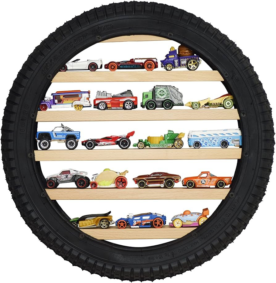 Model Car Display Case Stand - Toy Cars Organizer Wall Display Tire Shelf Cabinet - Holds Up to 1... | Amazon (US)