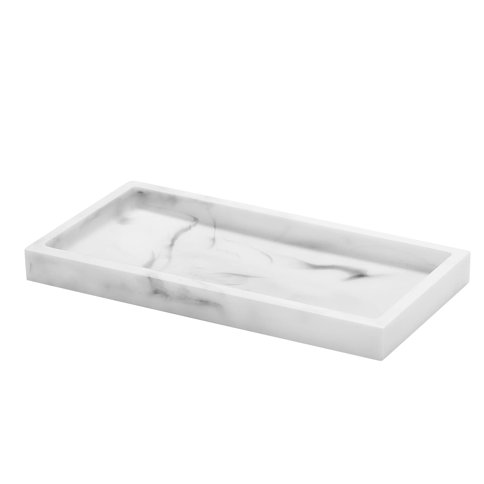 Luxspire Bathroom Vanity Tray, 8 x 4 inch Resin Kitchen Sink Tray for Soap Dispenser Bathroom Cou... | Amazon (US)