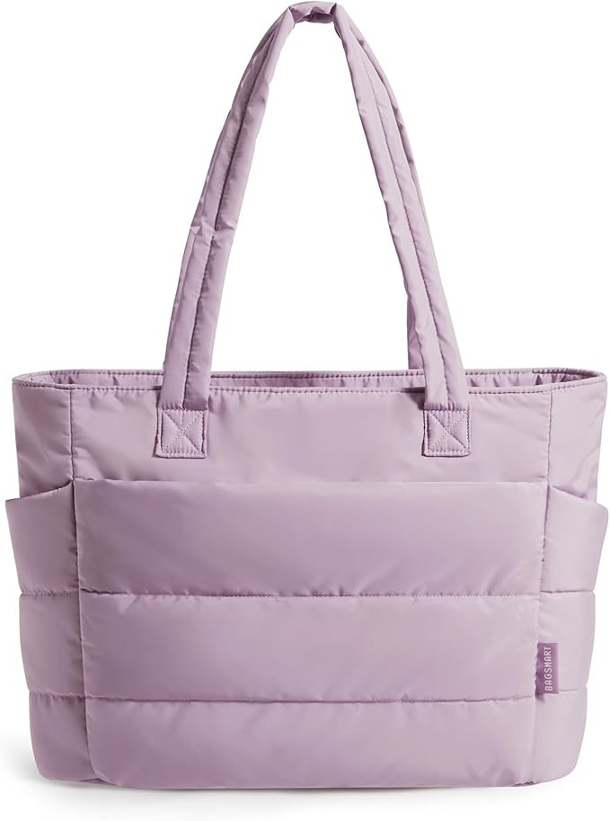 bagsmart Handtasche Damen Puffy Tote Bag Schultertasche, 20L Einkaufstasche Arbeitstasche Puffer ... | Amazon (DE)