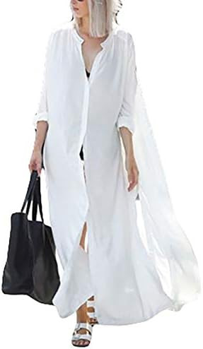 Bsubseach Women’s Kimono Swimsuit Coverup Beach Dress Lightweight Long Sleeve Bikini Cardigan B... | Amazon (US)