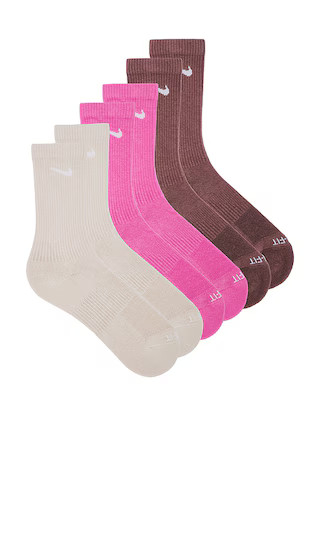 Everyday Plus Cushioned 3 Pack Training Crew Socks in Multicolor | Revolve Clothing (Global)