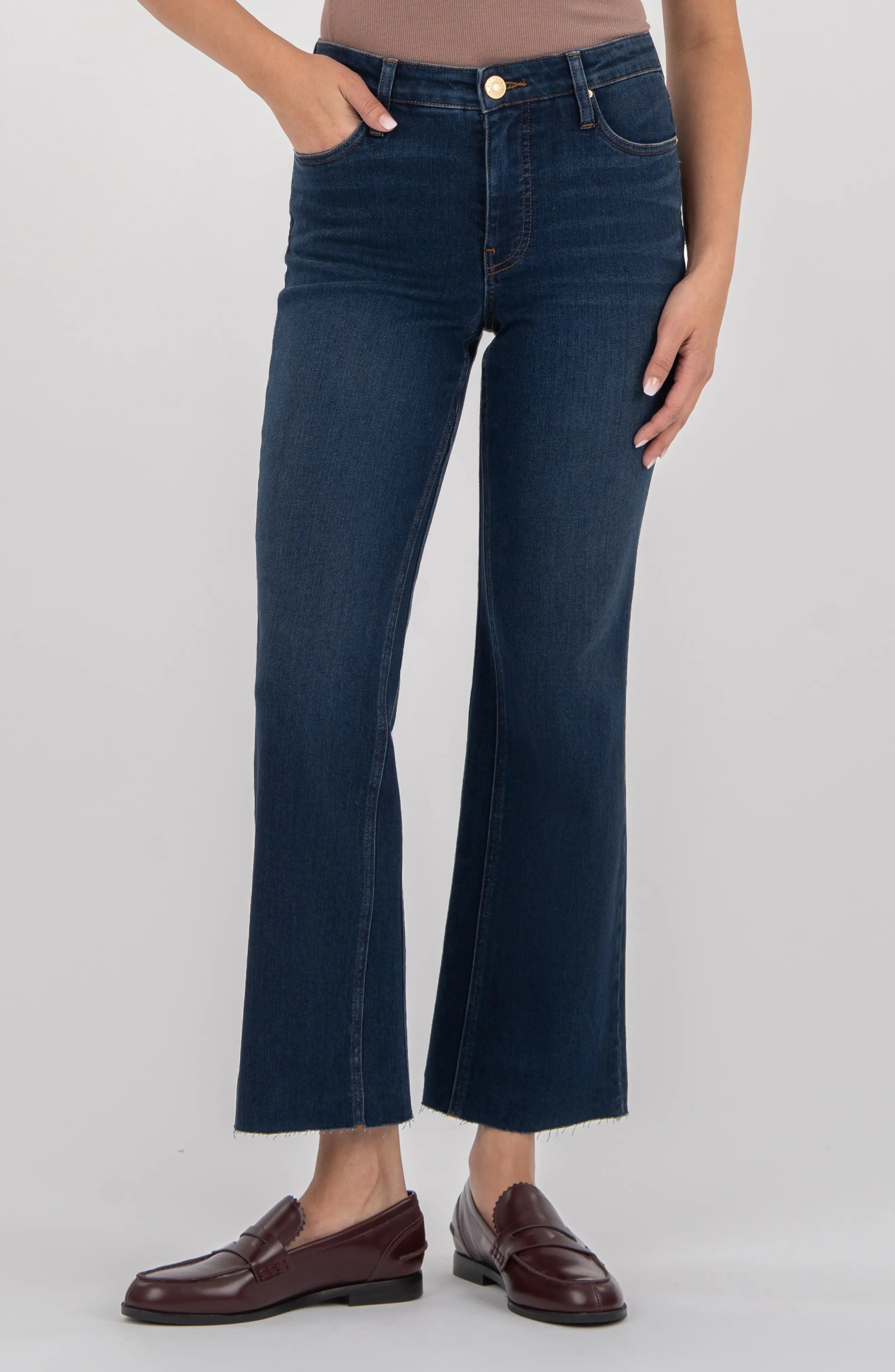 KUT from the Kloth Kelsey Raw Hem Kick Flare Jeans (Women) | Nordstromrack | Nordstrom Rack