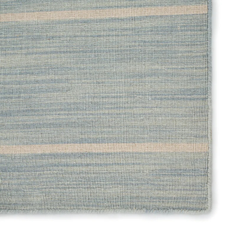 Krum Handmade Flatweave Wool Blue/Beige Rug | Wayfair North America