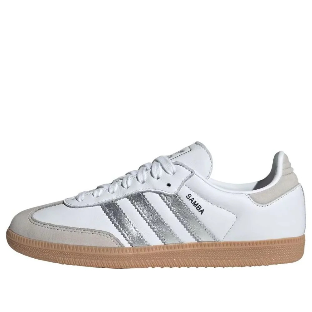 (WMNS) adidas Samba OG 'White Silver Metallic Grey' JI2725 | KICKS CREW