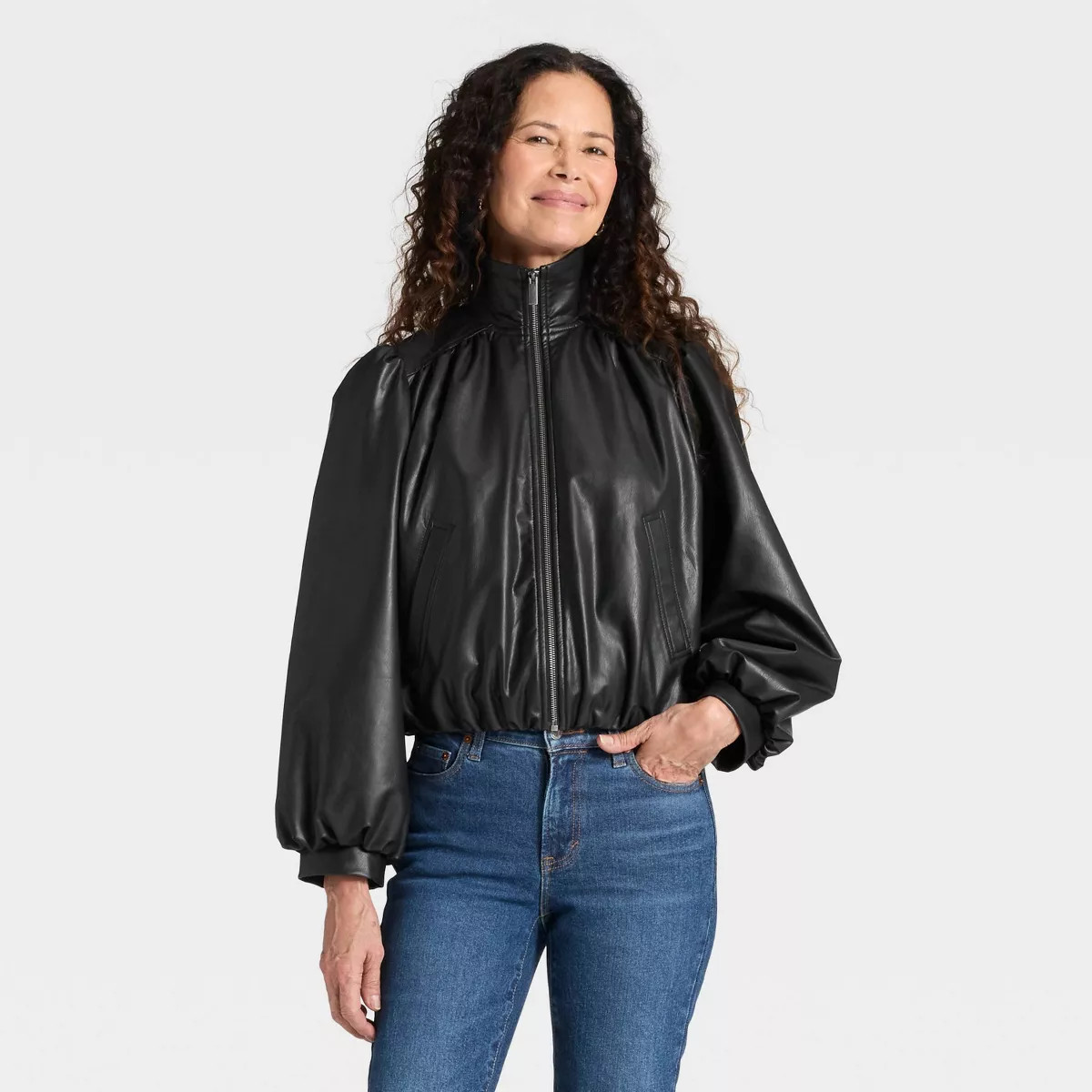 Women's Gathered Bomber Jacket - Universal Thread™ | Target