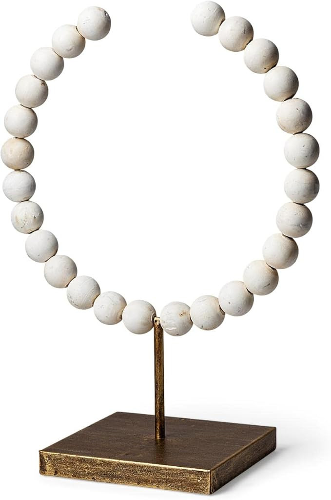 Mercana Beaded Broken Sphere Decorative Object On A Stick in White 68681 | Amazon (US)