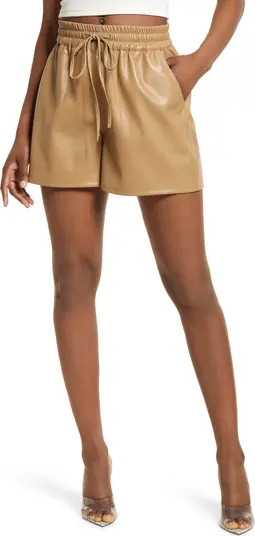 Better Than Faux Leather Drawstring Shorts | Nordstrom