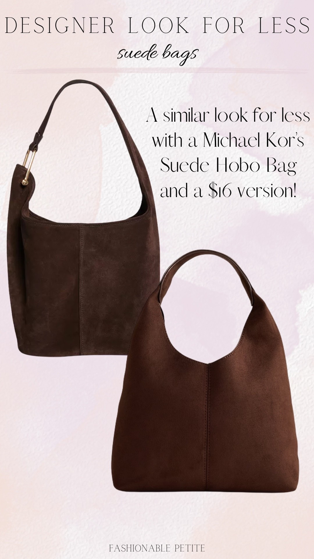Suede bags for fall! A $16 version vs. a Michael Korr’s bag. 

Fall bag, suede bag, hobo bag, fall accessories 

#LTKItBag #LTKFindsUnder50