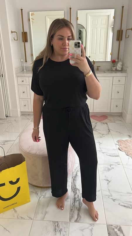 curvy ribbed black lounge set! i sized up to the xl for my growing bump. take your true size! also comes in plus 

#LTKxNSale #LTKcurves #LTKunder50