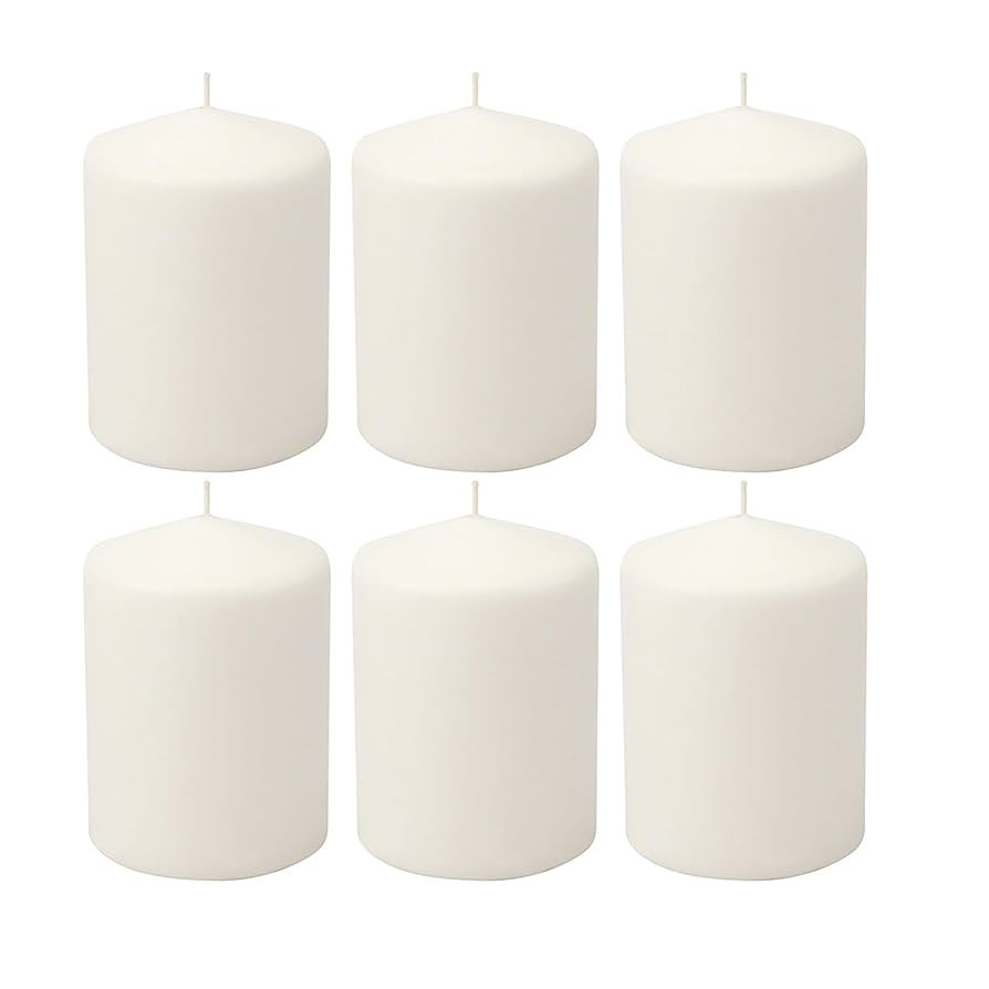 Stonebriar Unscented White Tall Pillar Candles, 35 Hour Burning Candle Pillars, Perfect for Decor... | Amazon (US)