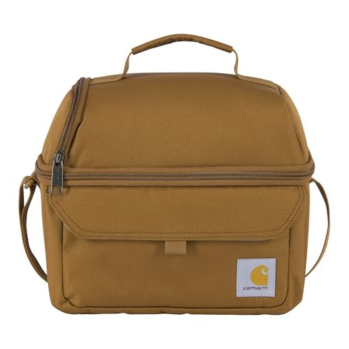 Carhartt 12 Can Two Compartment Lunch Box | Durable, Fully-Insulated Lunch Bag for Women & Men, Large Lunchbox (Carhartt Brown) | Amazon (US)