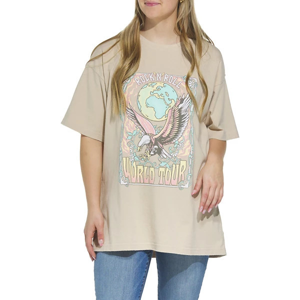 Women's Zutter World Tour Eagle T-Shirt Large Tan | Scheels