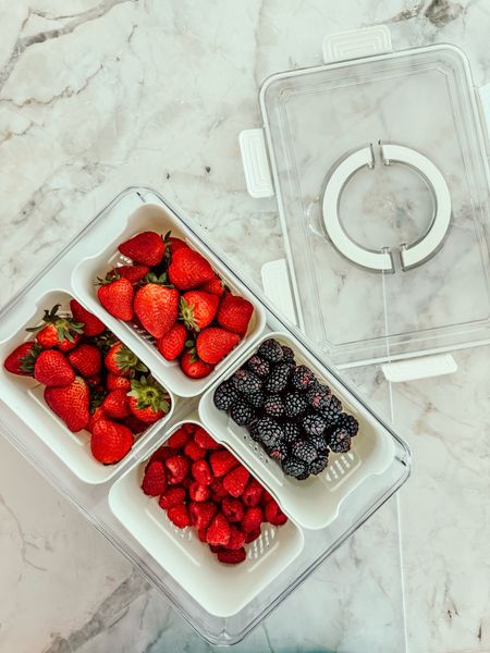 fruit storage tray for your fridge!  love having fruit on hand and keeping it ready to eat for little hands to have a healthy snack! 

#LTKfamily #LTKhome #LTKkids