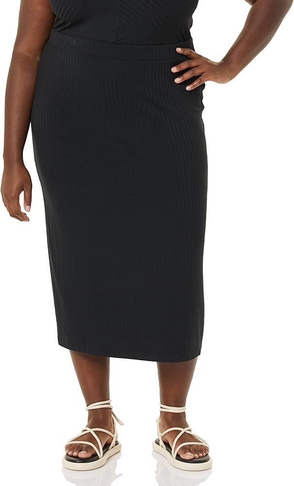 Daily Ritual Women's Wide Rib Pencil Skirt | Amazon (US)
