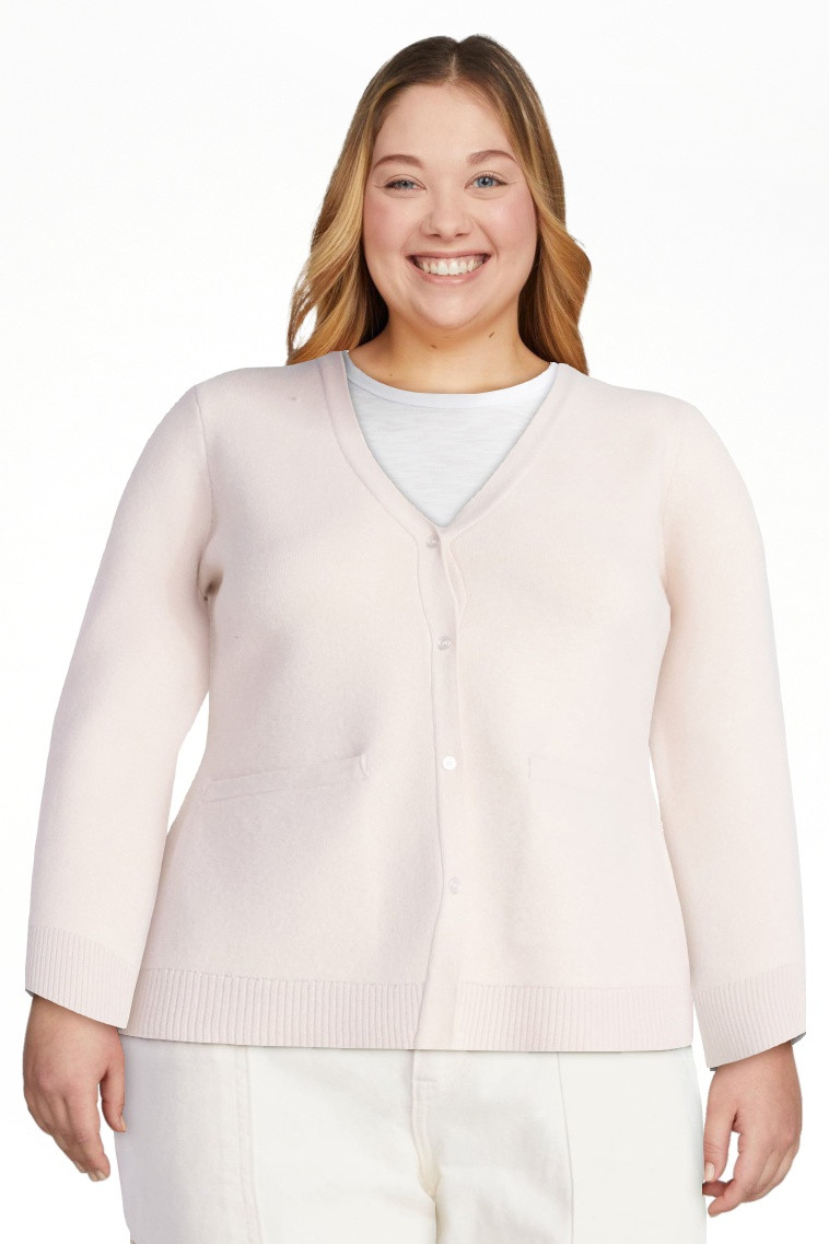 Scoop Women’s V Neck Cardigan Sweater with Long Sleeves, Lightweight, Sizes XS-XXL | Walmart (US)