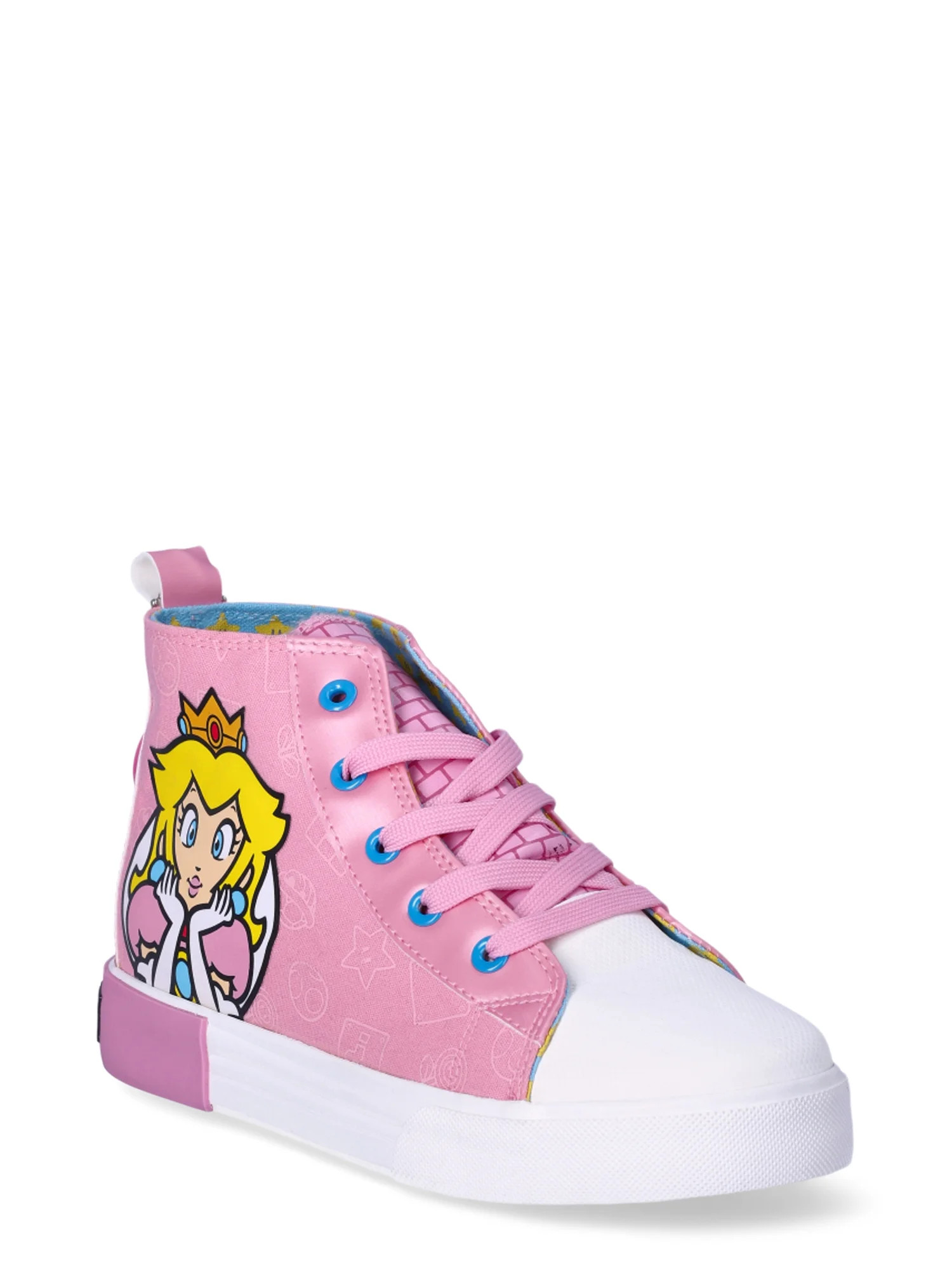 Super Mario Princess Peach Little Girl & Big Girl High Top Sneakers | Walmart (US)