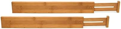 Lipper International Bamboo Kitchen Drawer Dividers, Set of 2 | Amazon (US)