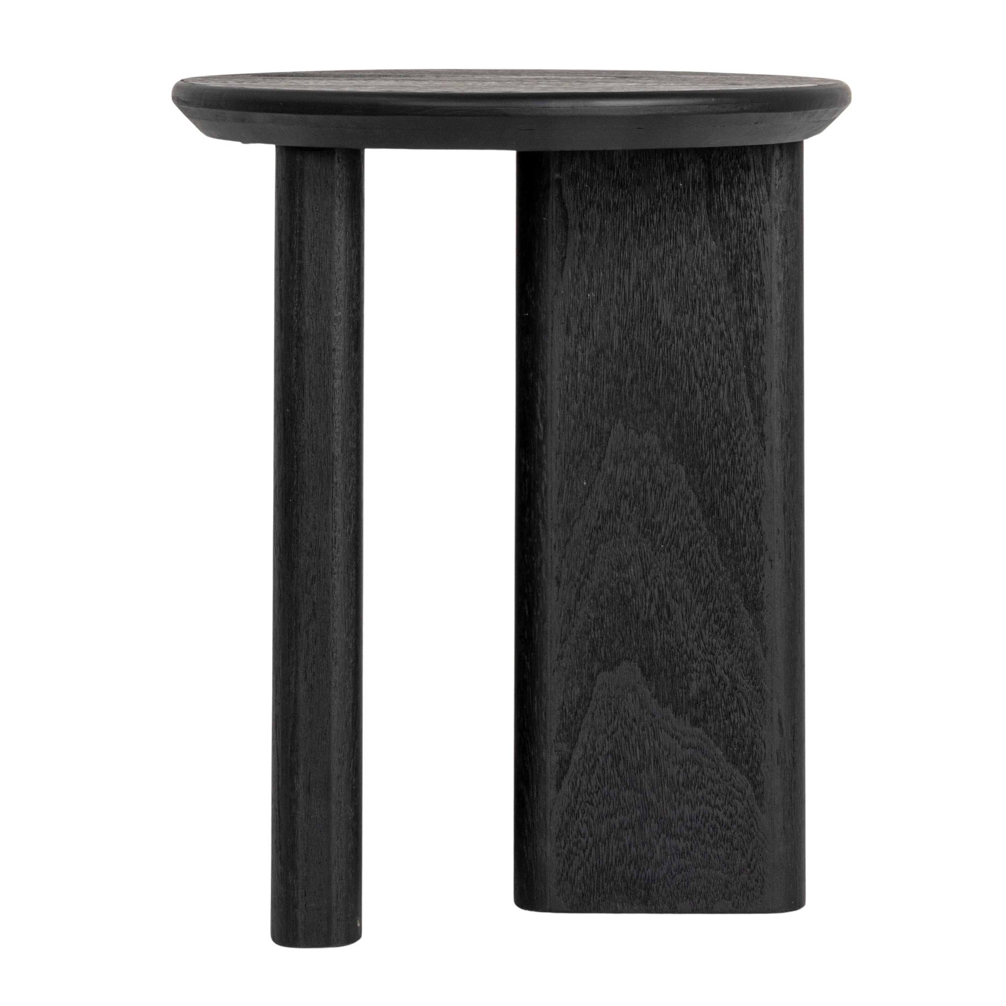 Lorilynn Asymmetrical Firwood Round End Table | Wayfair North America