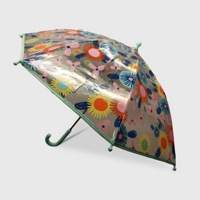 Toddler Girls' Flower Printed Stick Umbrella - Cat & Jack™ | Target