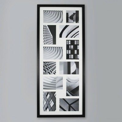 Thin Collage 12 Multi-Size Photo Frame Black - Made By Design™ | Target