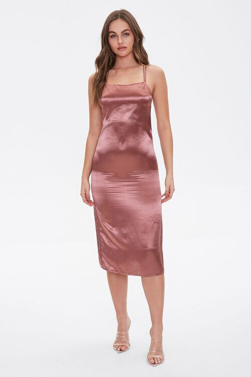 Satin Lace-Up Slip Dress | Forever 21 (US)