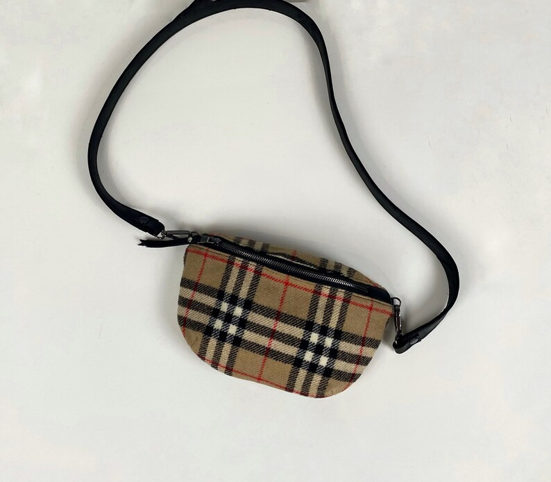 Vintage Burberry waist bag reworked nova full wool | Etsy (US)