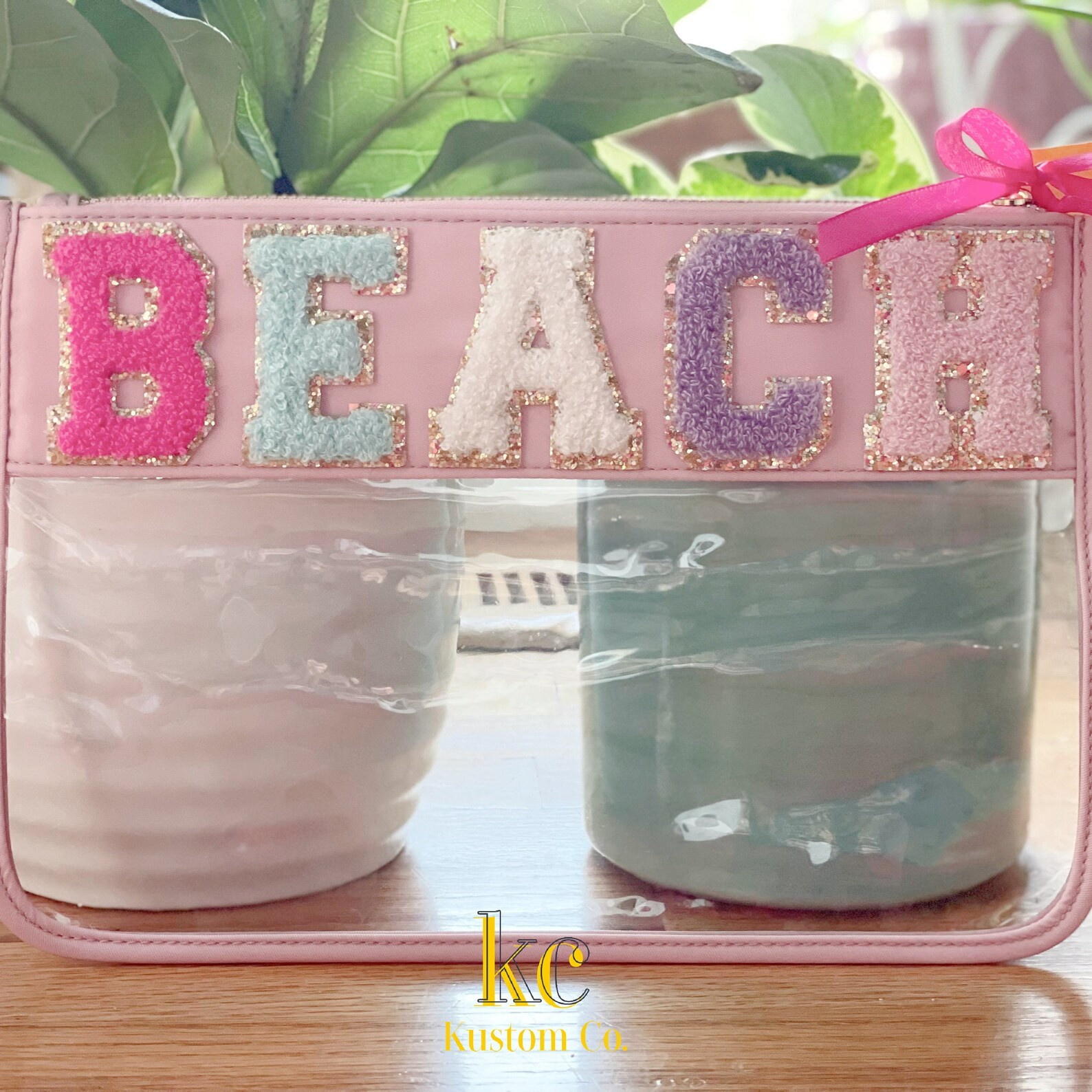 Clear Multipurpose Bag With Glitter Varsity Letters stadium | Etsy | Etsy (US)