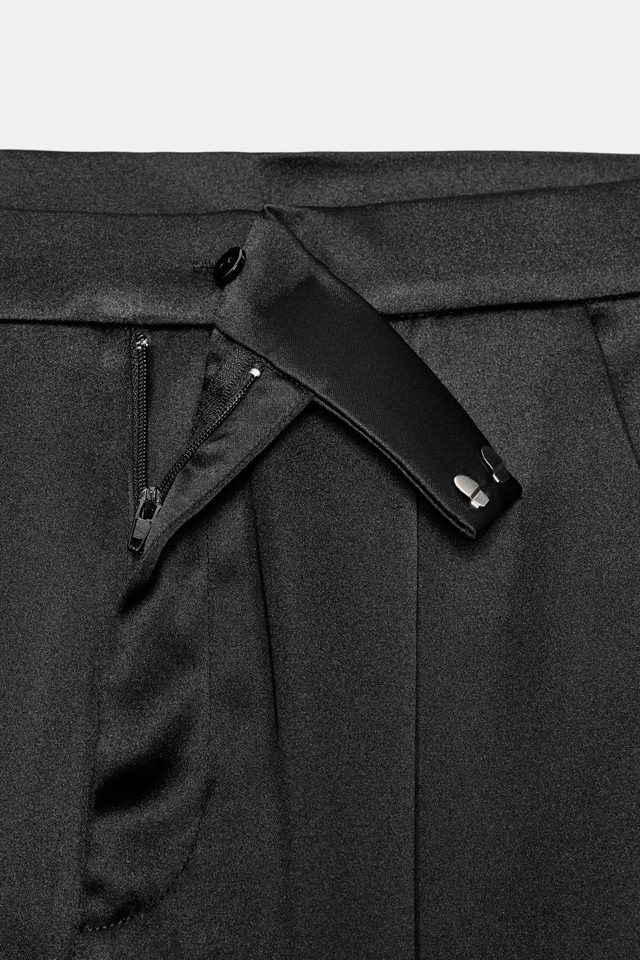 SATIN BALLOON TROUSERS WITH PLEATS | Zara UK