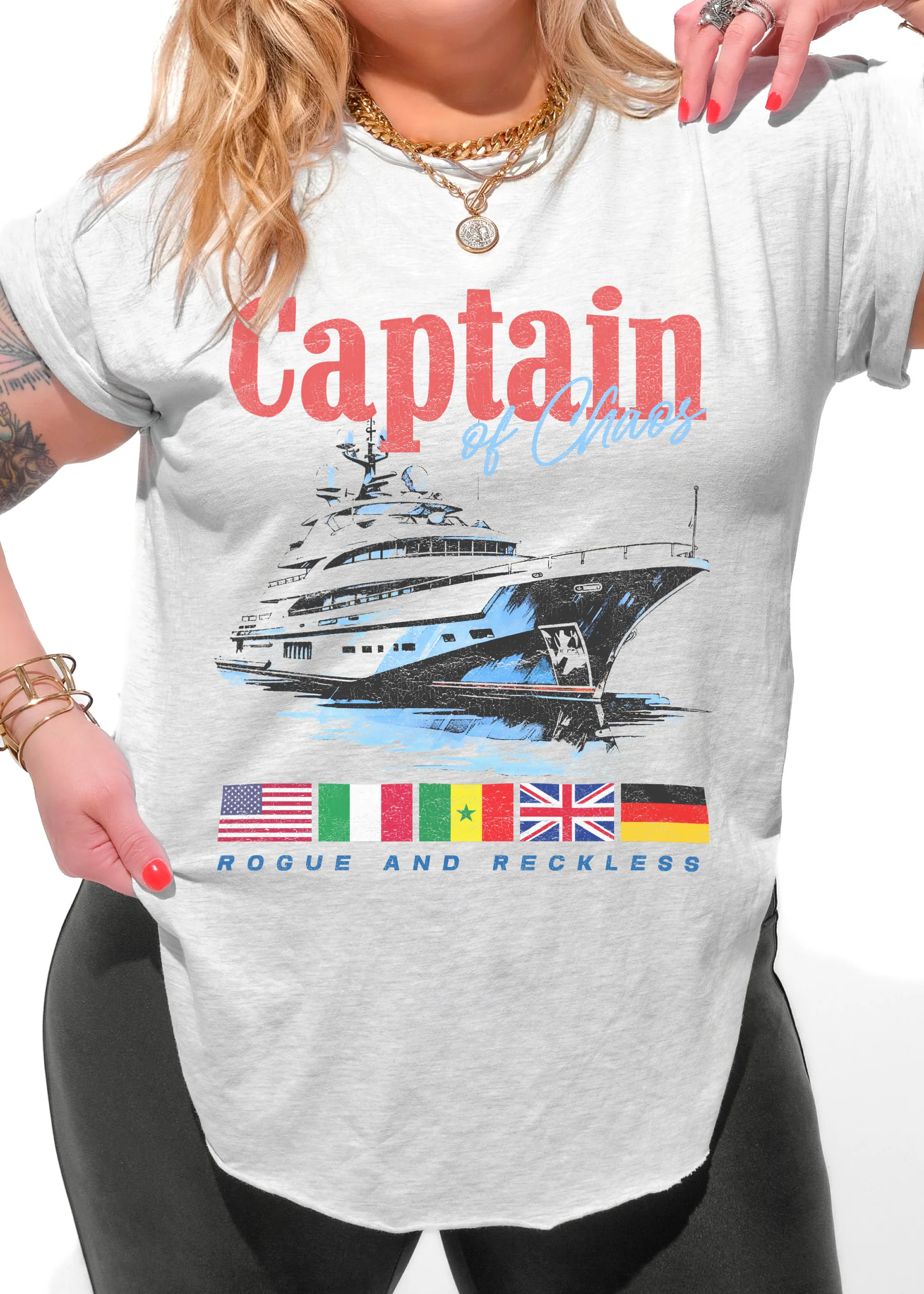 CAPTAIN OF CHAOS SIDE SLIT TEE | Shop.app