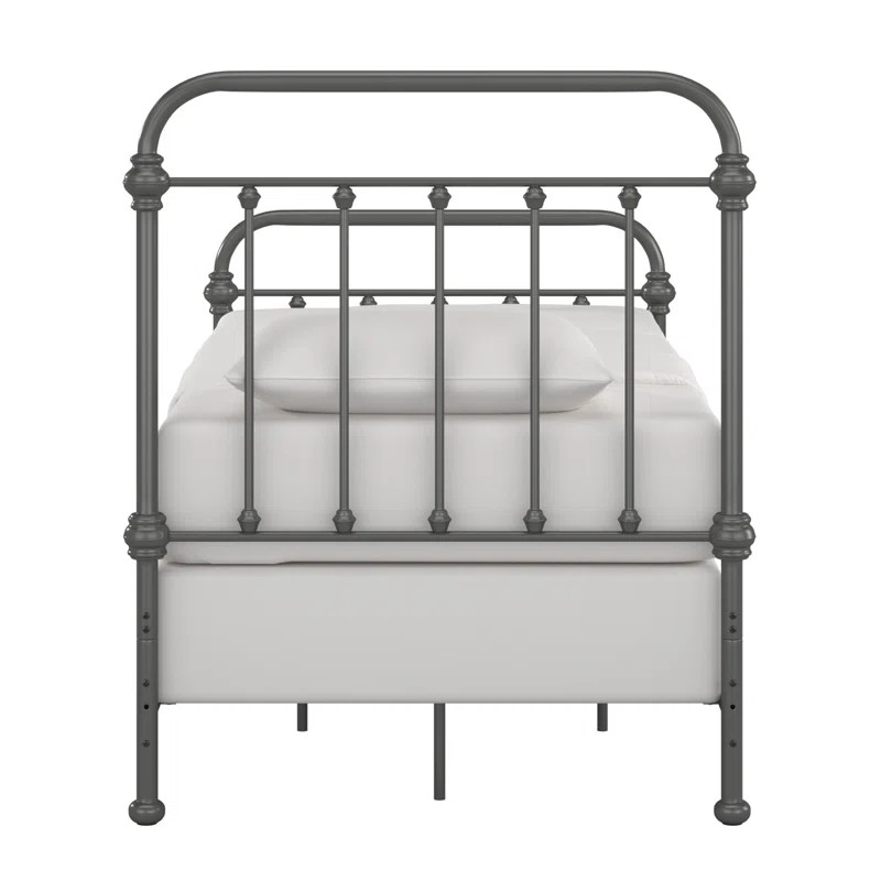 Twin Gray Eberhart Metal Bed | Wayfair North America