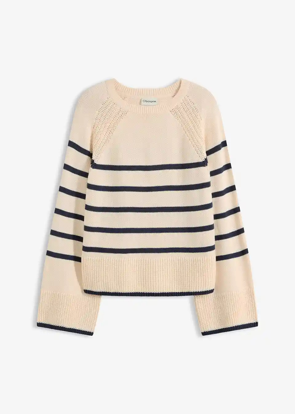 Pullover mit  kontrastfarbigen Streifen | Bonprix DE