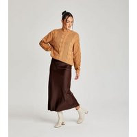 Urban Bliss Camel Cable Knit Jumper New Look | New Look (UK)