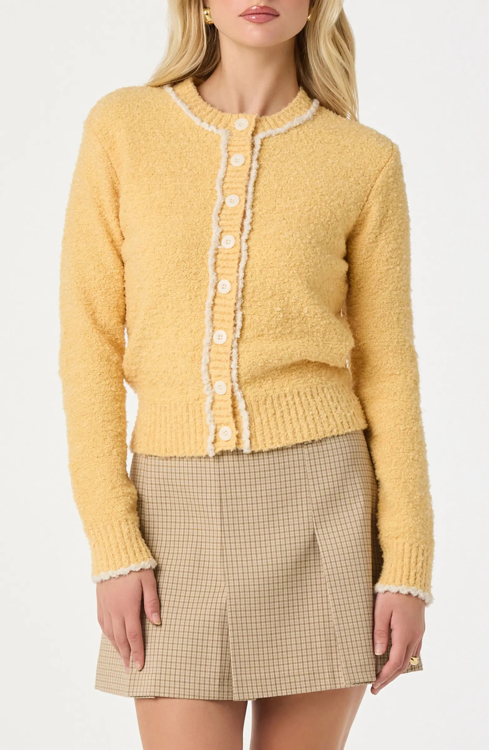 ASTR the Label Contrast Stitch Cardigan | Nordstrom | Nordstrom