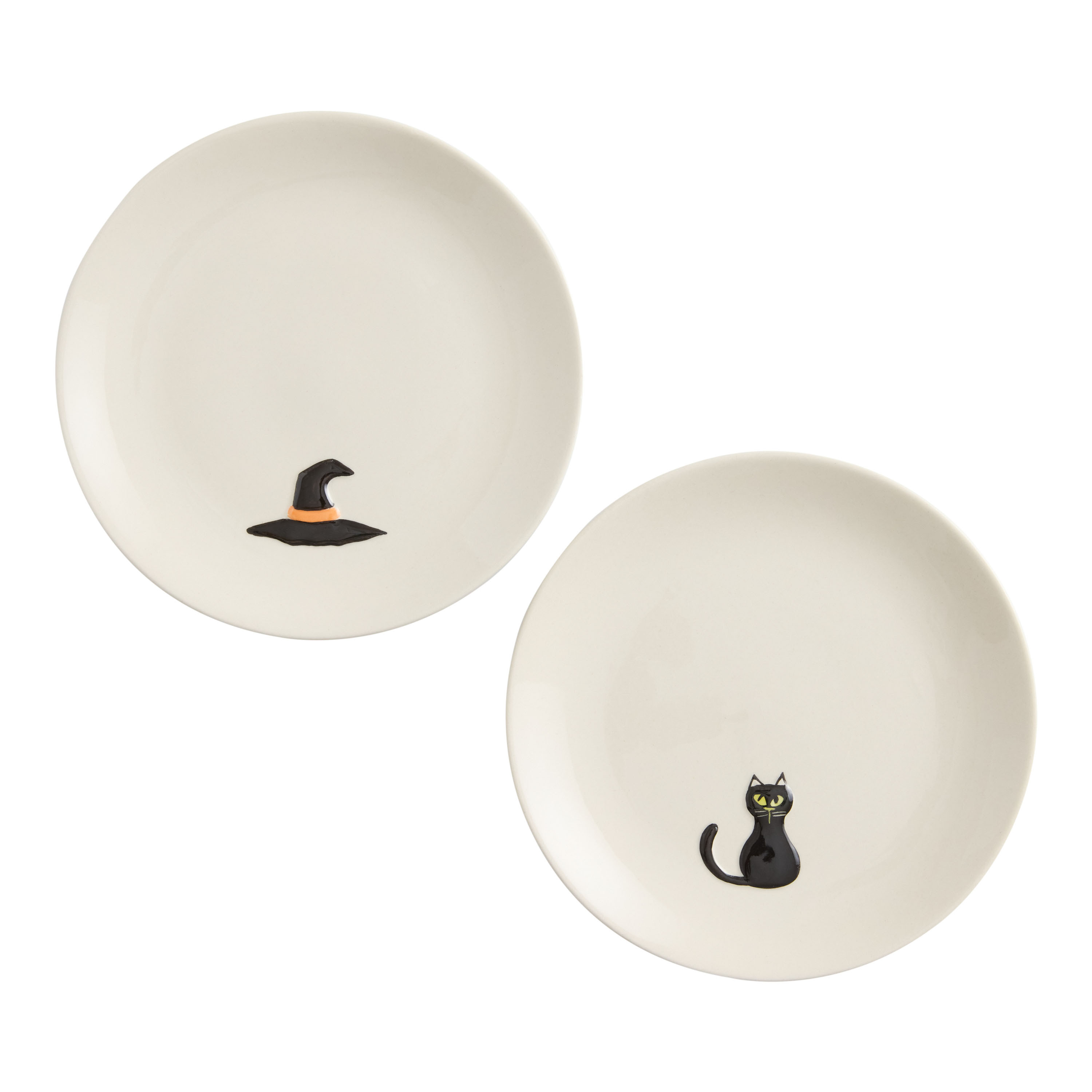 Halloween Icon Hand Painted Appetizer Plate Set of 2 | World Market