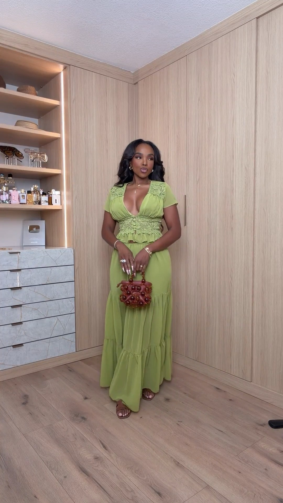 Okay this green maxi dress is the definition of a statement piece. The romantic silhouette, flattering fitted waist, and flowing skirt make it look like something straight out of a luxury resort collection. I love how the rich green color instantly stands out while still feeling elegant and timeless.

If you're petite and curvy, this dress is incredibly flattering because it creates beautiful shape through the waist while the flowy skirt moves effortlessly with every step. It's one of those dresses that makes you feel instantly confident the second you put it on.

Where to wear this:
• Tropical vacations
• Resort dinners
• Destination weddings
• Summer date nights
• Rooftop dinners
• Cruise vacations
• Special celebrations

Undergarments: Nude seamless bra and seamless brief for the smoothest fit.

Everything is linked below.

xx Kira | IG: KirasFashionFinds

34D - 27 - 40 • Size Small or 4

Follow me on Instagram and YouTube @kirasfashionfinds

#LTKgrwm #LTKootd #LTKPetite
