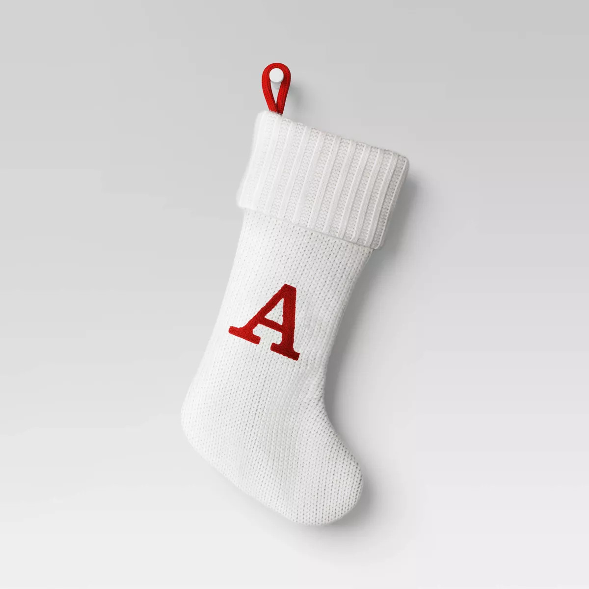 Knit Monogram Christmas Stocking White A - Wondershop™ | Target