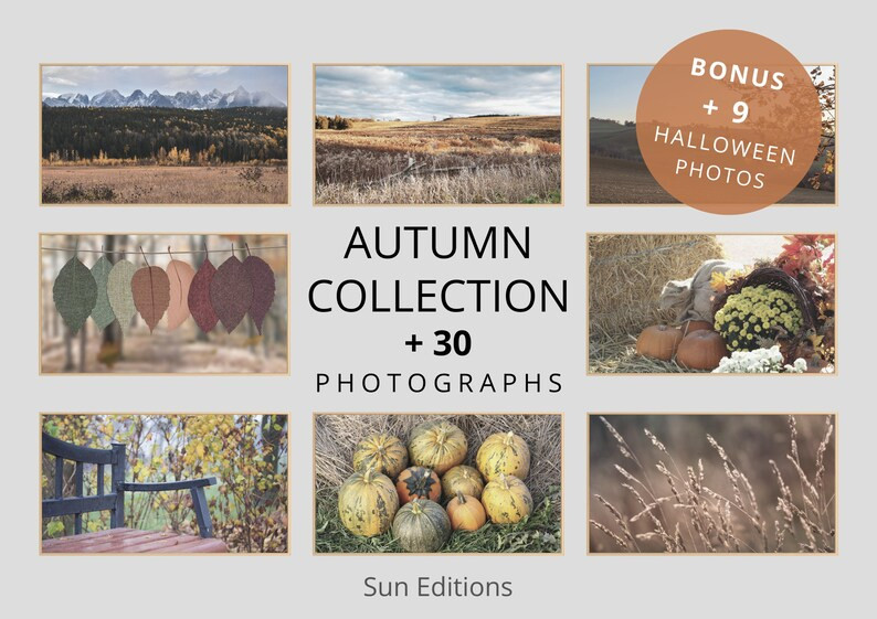 Farmhouse Autumn TV Art MEGA SET  Bundle of 35 Photographs  - Etsy | Etsy (US)