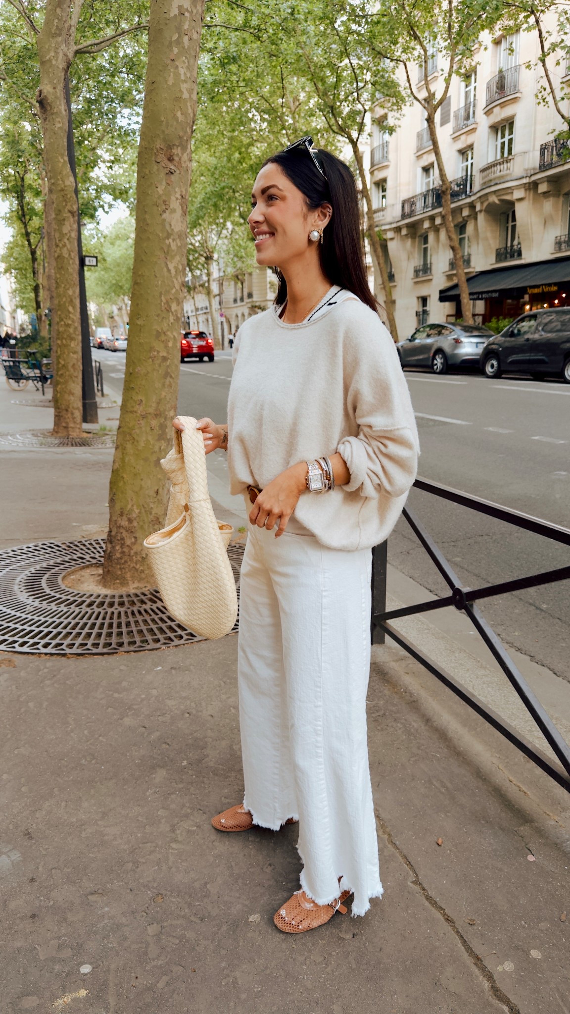 ⚠️ hang tight! These jeans come in and out of stock all of the time. They were fully stocked when I packed them! I’m really sorry about that ⚠️LOVE this neutral outfit. So comfy & all three of these pieces are some of my most worn closet staples…. The cream sweater actually might be my most worn item of 2025. 

#LTKStyleTip