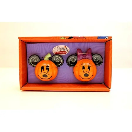 Disney Mickey and Minnie Mouse Pumpkin Salt and Pepper Shaker Set Halloween Gift idea | Walmart (US)