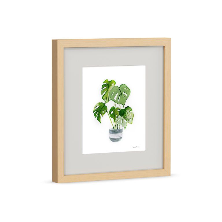 MoDRN Natural Boho Green House Plant Framed Art Print | Walmart (US)