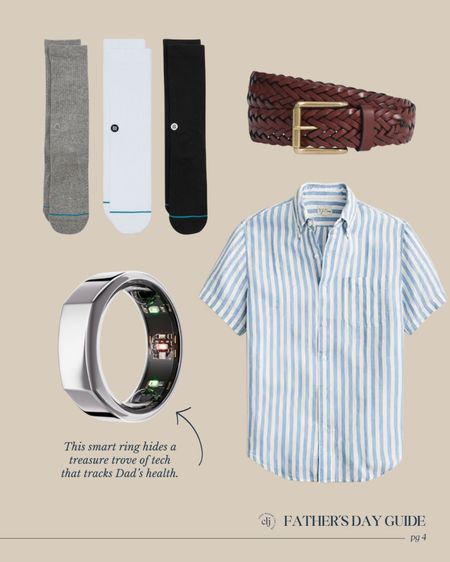 CLJ Father’s Day Gift Guide 2024 🖤 see the full list at ChrisLovesJulia.com. 

Stance socks, leather belt, Oura Ring, striped linen shirt

#LTKU #LTKGiftGuide #LTKMens