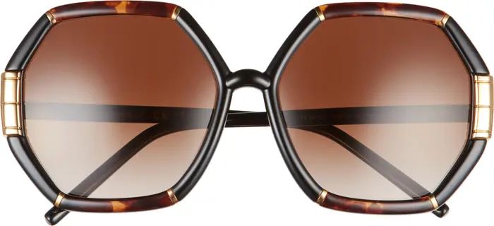 Eleanor 58mm Gradient Geometric Sunglasses | Nordstrom