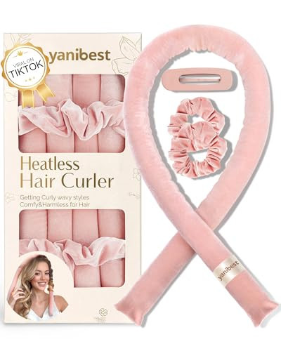 Yanibest Heatless Hair Curler to Sleep in, Overnight Curl Headband for Natural Wavy Curls, No Heat Soft Hair Curler Set with Hair Clip Scrunchies for Styling，No Slip Heatless Curls | Amazon (US)